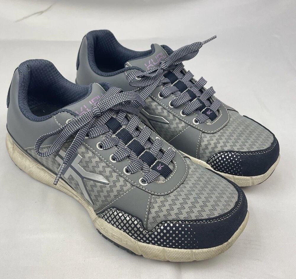 KURU Quantum 2 Walking Shoes Women Size 10 Wide Gray Purple Comfort